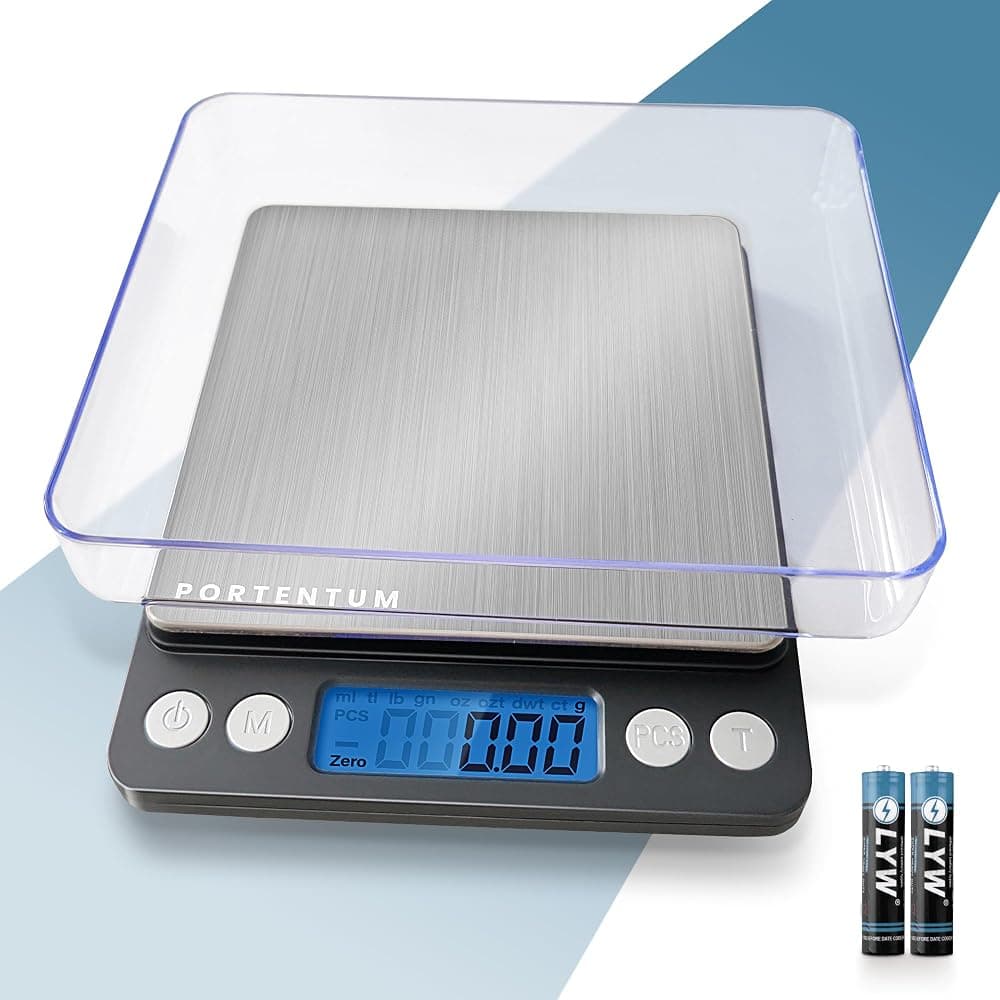 Báscula de precisión de cocina 0,01-500 g, acero inoxidable — imagen 1 de 6