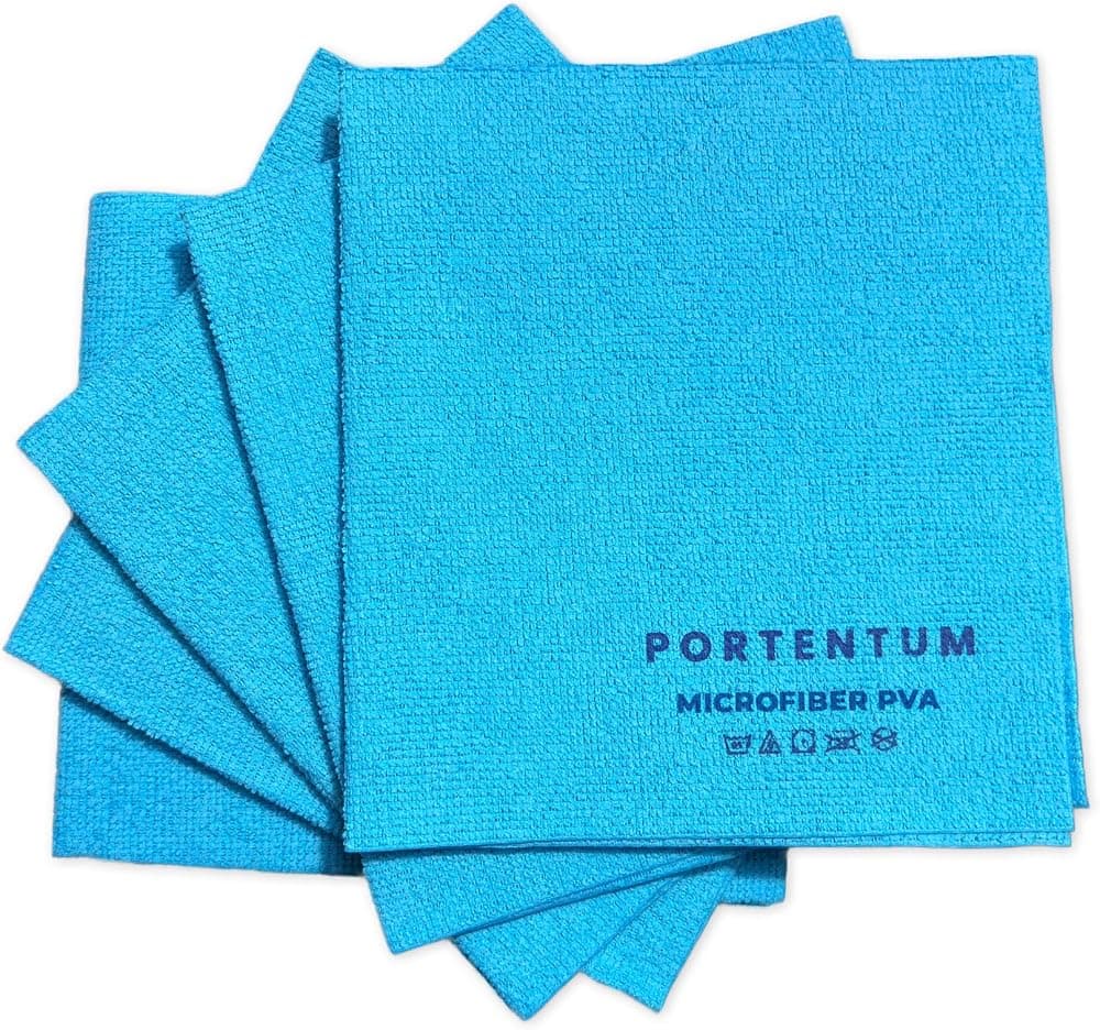 Panni in microfibra PVA 38 x 35 cm, blu, set da 5 — imagen 1 de 6