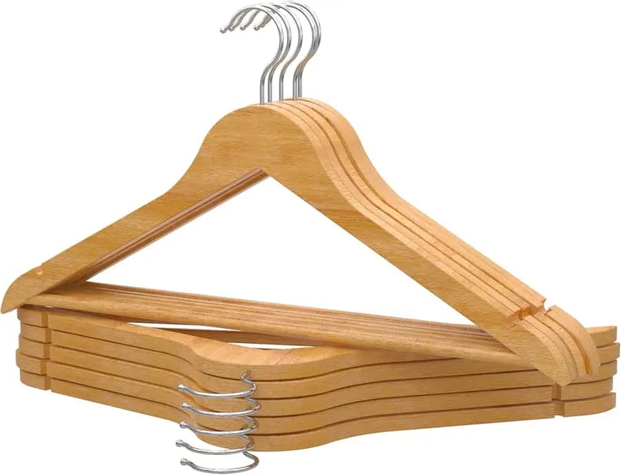 Grucce in legno naturale, set da 10