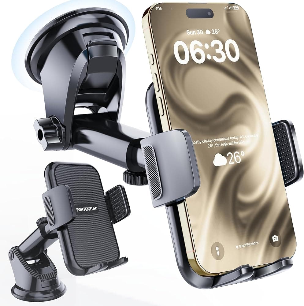 Telefoonhouder voor de auto met zuignap en uitschuifbare arm — imagen 1 de 6