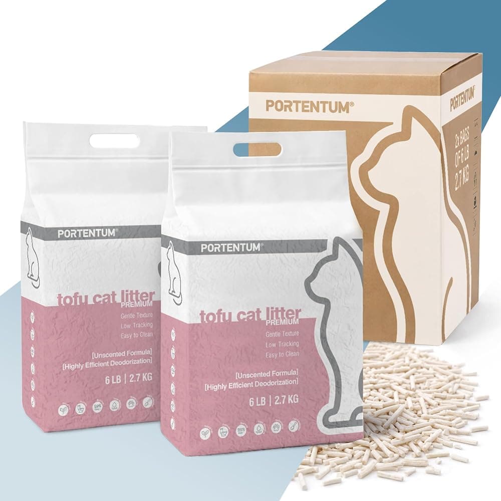 Arena de tofu aglomerante para gatos sin perfume, 2 bolsas de 2,7 kg (12 L en total) — imagen 1 de 6
