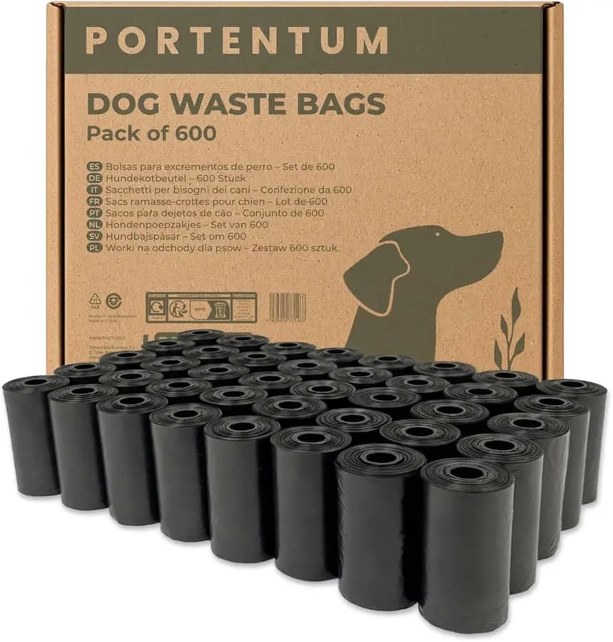Hundekotbeutel schwarz, 600 Stück, 40 Rollen