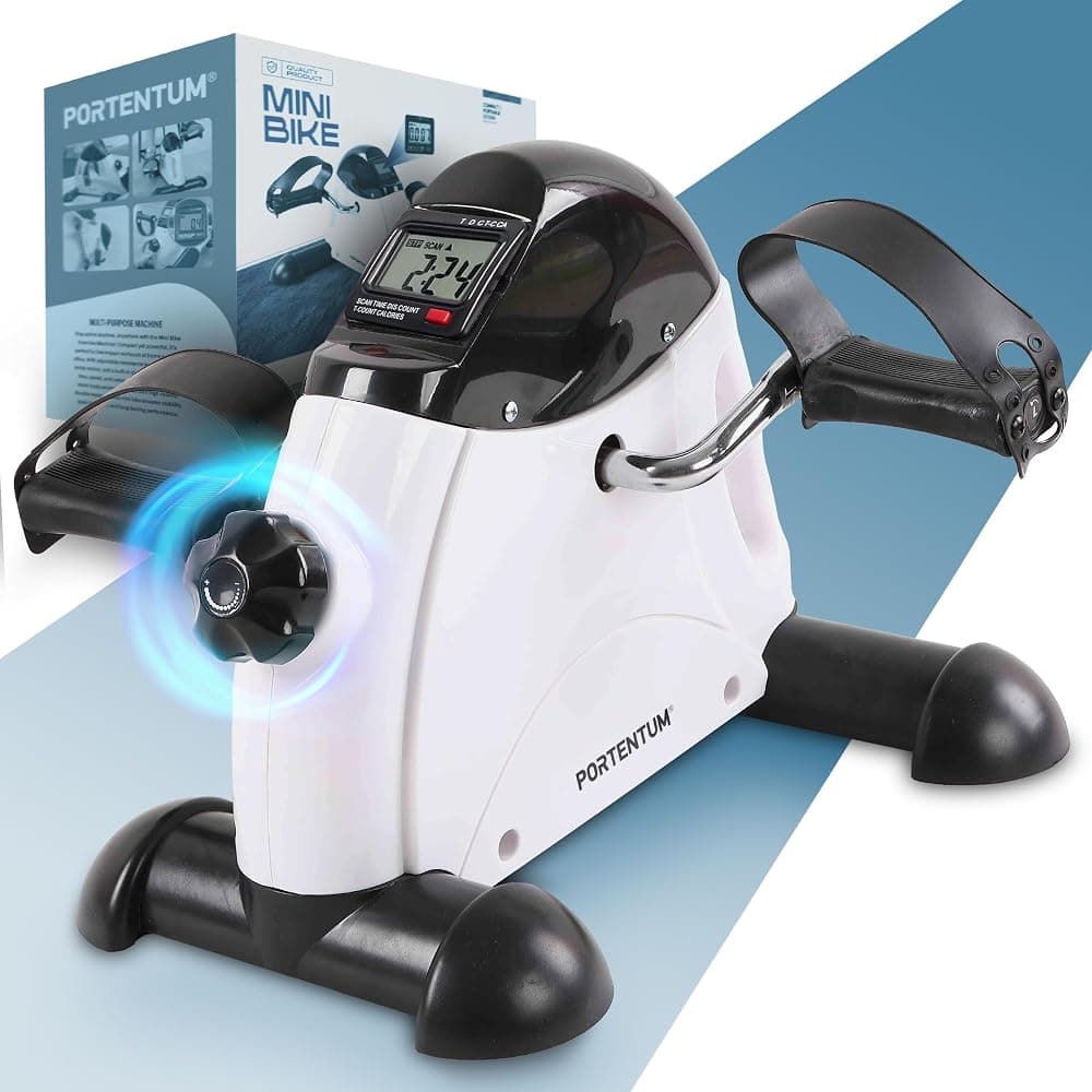 Mini-Pedaltrainer mit LCD-Display, verstellbarem Widerstand und Griff — imagen 1 de 6