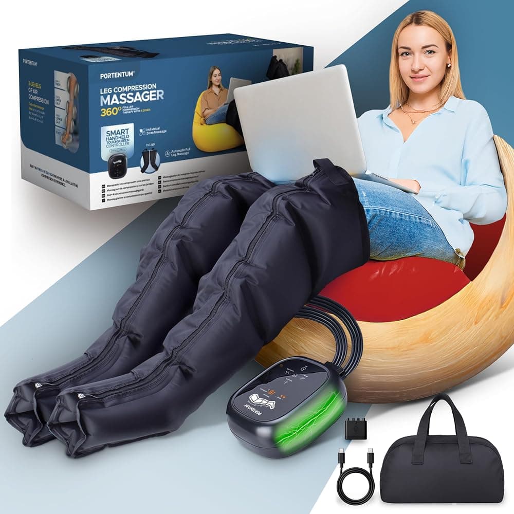 Pressoterapia a batteria per gambe, 8 modalità e display LCD — imagen 1 de 6