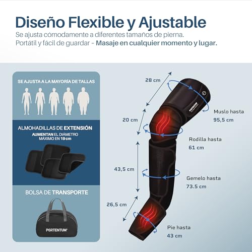 Masajeador de piernas de aire con calor