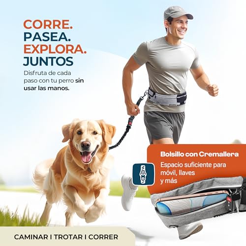 Correa de cintura para perro GRIS