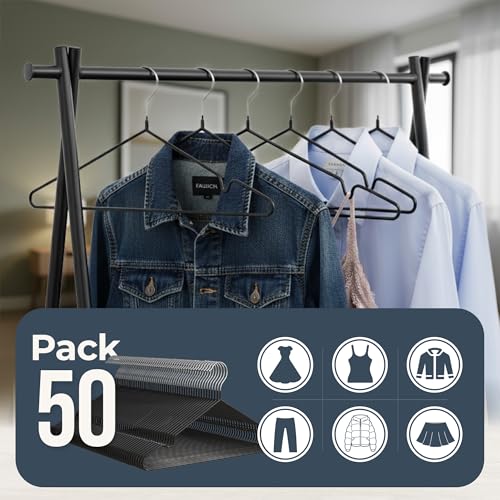 Set 50x Percha Metal Negra