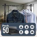 Set 50x Percha Metal Negra