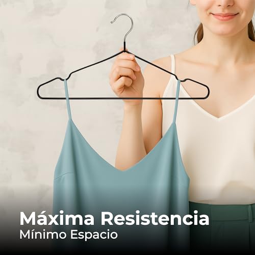 Set 50x Percha Metal Negra