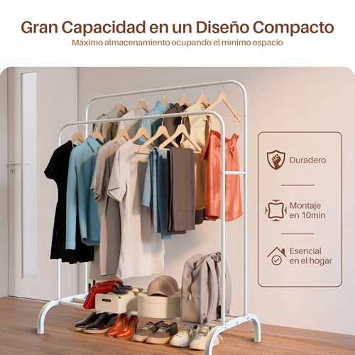 Perchero ropa Blanco