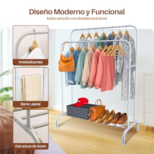 Perchero ropa Blanco