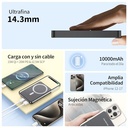 Magnetic Wireless Power Bank Gris Oscuro