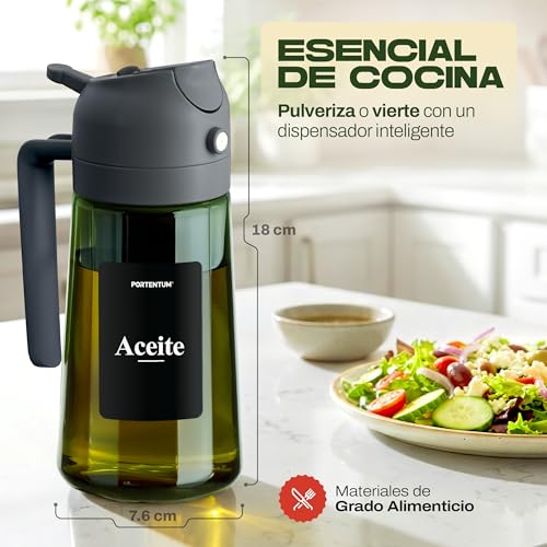 Aceitera 470ml Gris - Cristal verde oliva