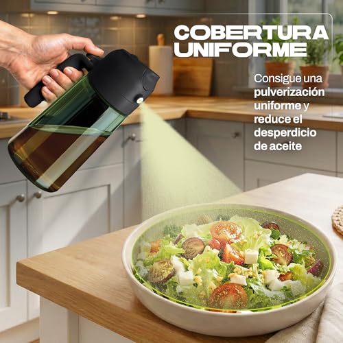 Aceitera 470ml Negra - Cristal verde oliva