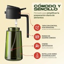 Aceitera 470ml Negra - Cristal verde oliva