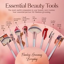 Kit 18 Cepillos de belleza en bolsa de cuero