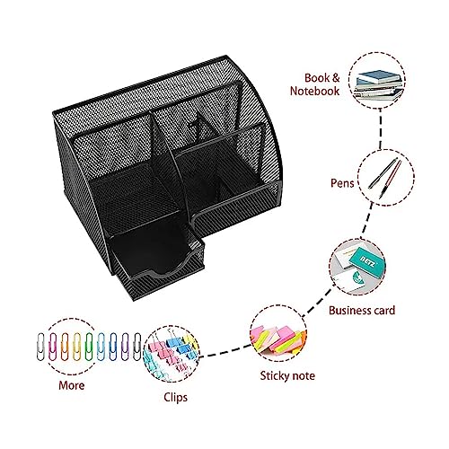 Organizador Escritorio Tipo 1 Grande Negro