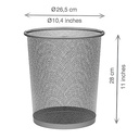 Papelera 13L Plata Set 12
