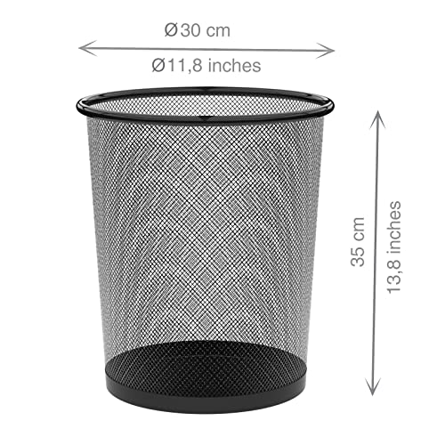 Papelera 19L Negra