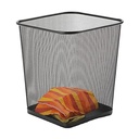 PAPELERA CUADRADA 18L NEGRA