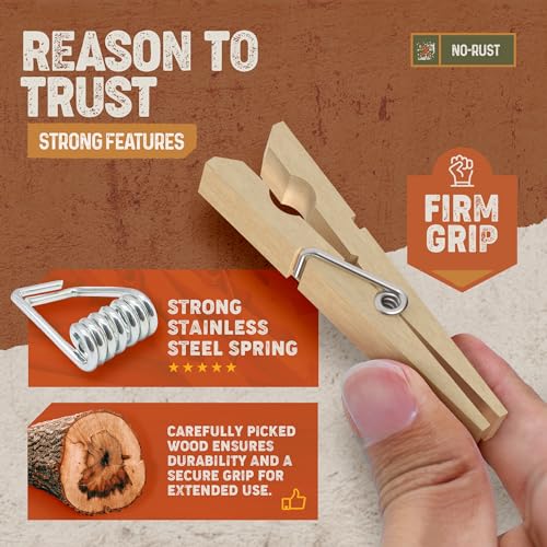 Pinzas de Madera Natural