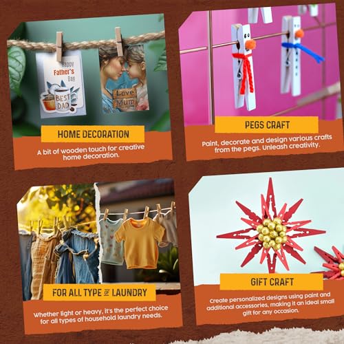 Pinzas de Madera Natural