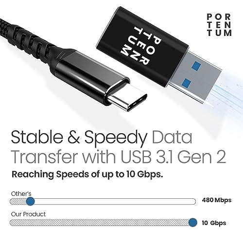 PORTENTUM Adaptador USB C a USB 3.0 (3.1) OTG Velo