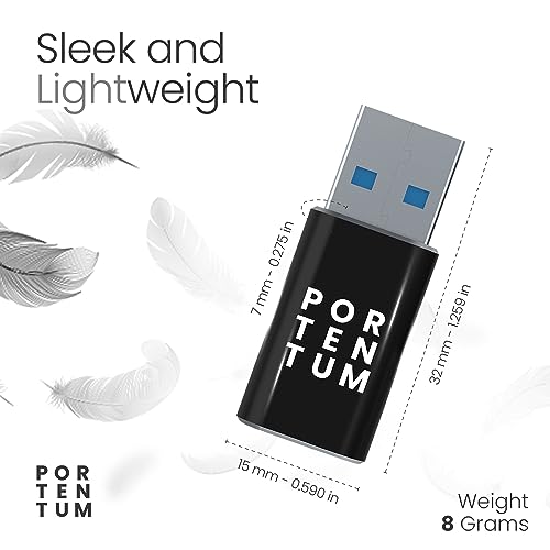PORTENTUM Adaptador USB C a USB 3.0 (3.1) OTG Velo