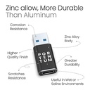 PORTENTUM Adaptador USB C a USB 3.0 (3.1) OTG Velo