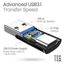 PORTENTUM Adaptador USB C a USB 3.0 (3.1) OTG Velo