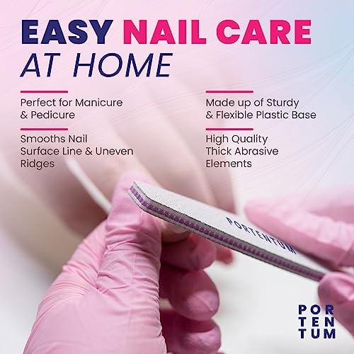 PORTENTUM Limas de uñas 16pcs Set