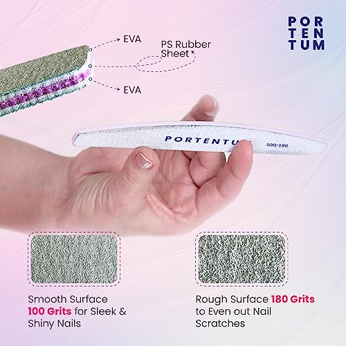 PORTENTUM Limas de uñas 16pcs Set