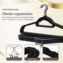 Set 10x Percha Terciopelo Negra