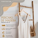 Set 10x Perchas de Madera