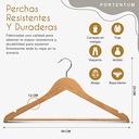 Set 10x Perchas de Madera