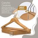 Set 10x Perchas de Madera