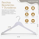 Set 10x Perchas Madera Blanca