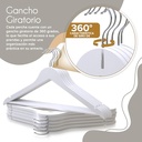 Set 10x Perchas Madera Blanca