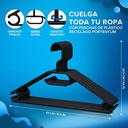 Set 30x Percha Plástico Negra