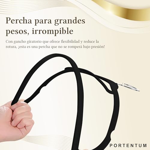 Set 30x Percha Terciopelo Negra