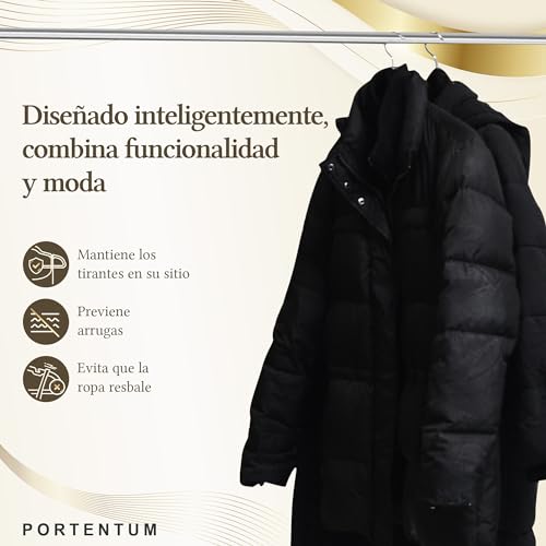 Set 30x Percha Terciopelo Negra
