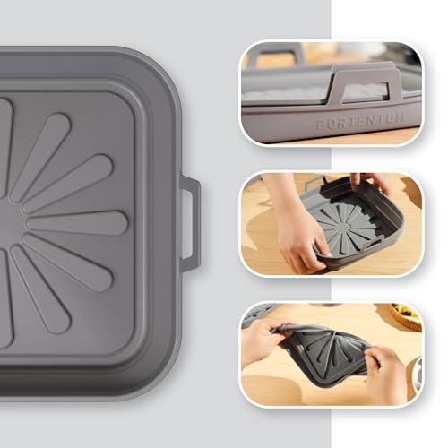 Bandeja silicona freidora aire CUADRADO pack de 2