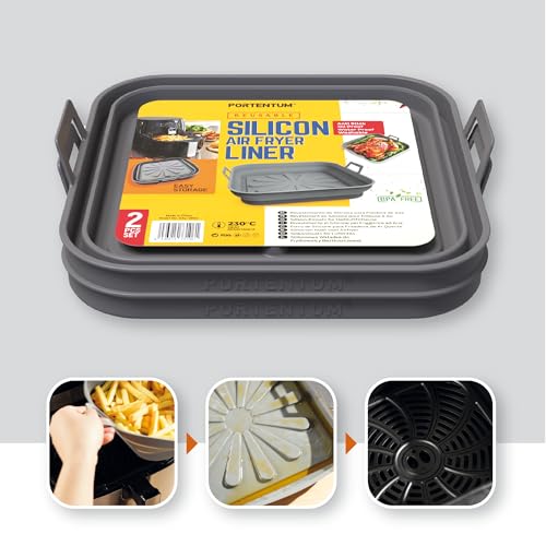 Bandeja silicona freidora aire CUADRADO pack de 2