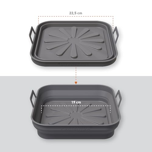 Bandeja silicona freidora aire CUADRADO pack de 3