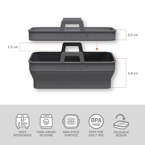 Bandeja silicona freidora aire RECTANGULAR pack de 2