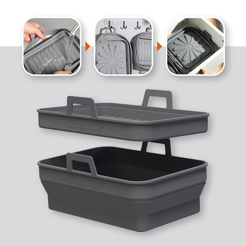 Bandeja silicona freidora aire RECTANGULAR pack de 2