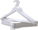 Set 10x Perchas Madera Blanca