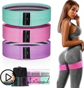 PORTENTUM Cintas elasticas musculacion, set 3 colores