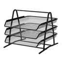 Black 3-Tier Metal Tray