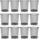 Papelera 13L Plata Set 12
